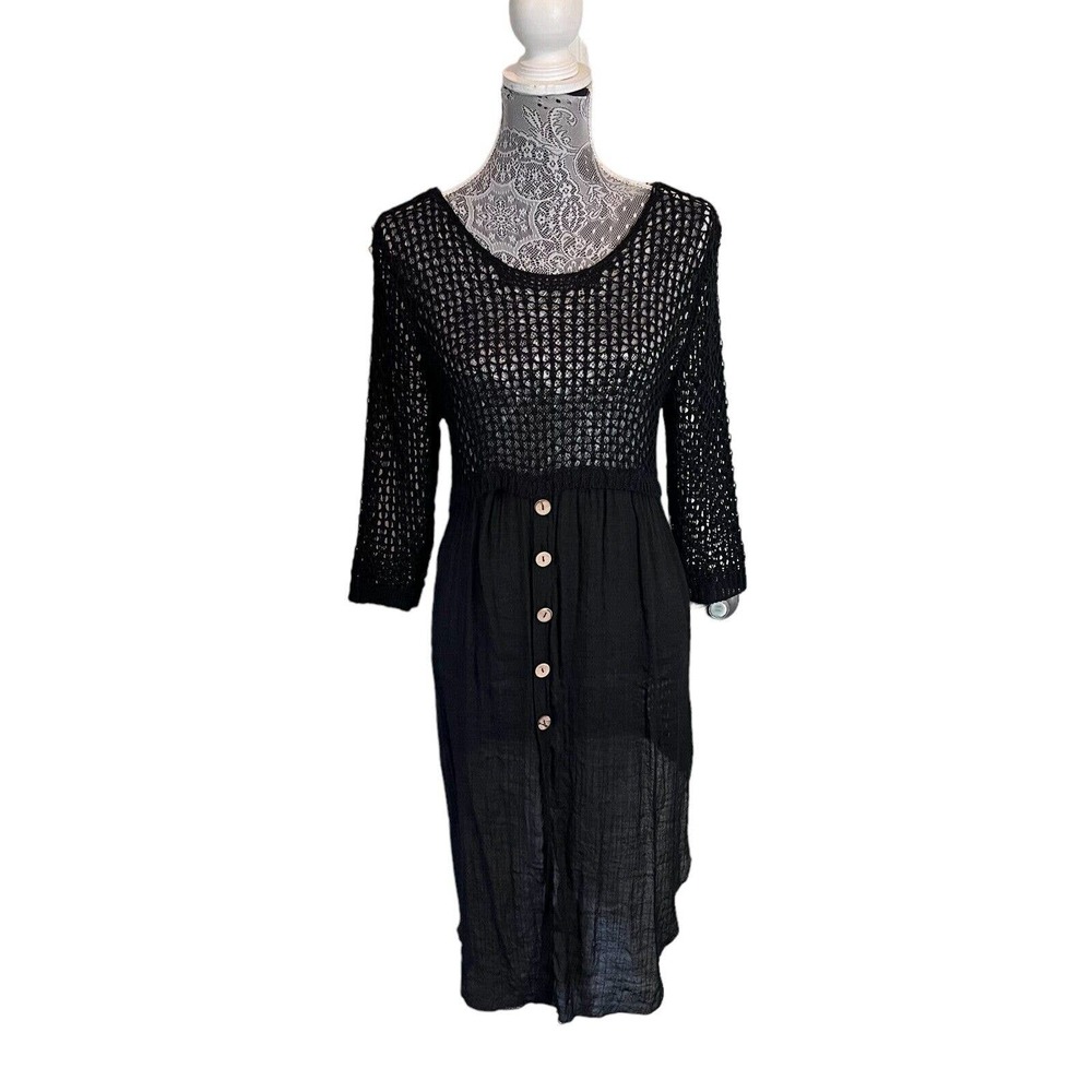 Selfie Couture by Trendology Loose Weave Crochet Dress Size M